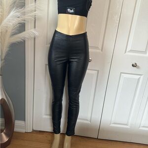 Leather style high waist leggings 8